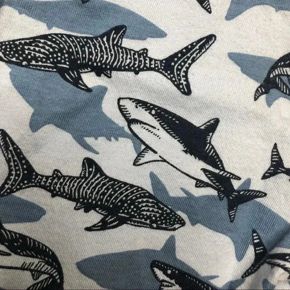 H&M Shorts Black & Blue Sharks  Size 2-3 Years - Picture 8 of 16